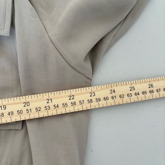 Zara Wome'ns Size Large Button Front Oversized Drawstring Tunic Top Shirt Dress - Picture 9 of 13